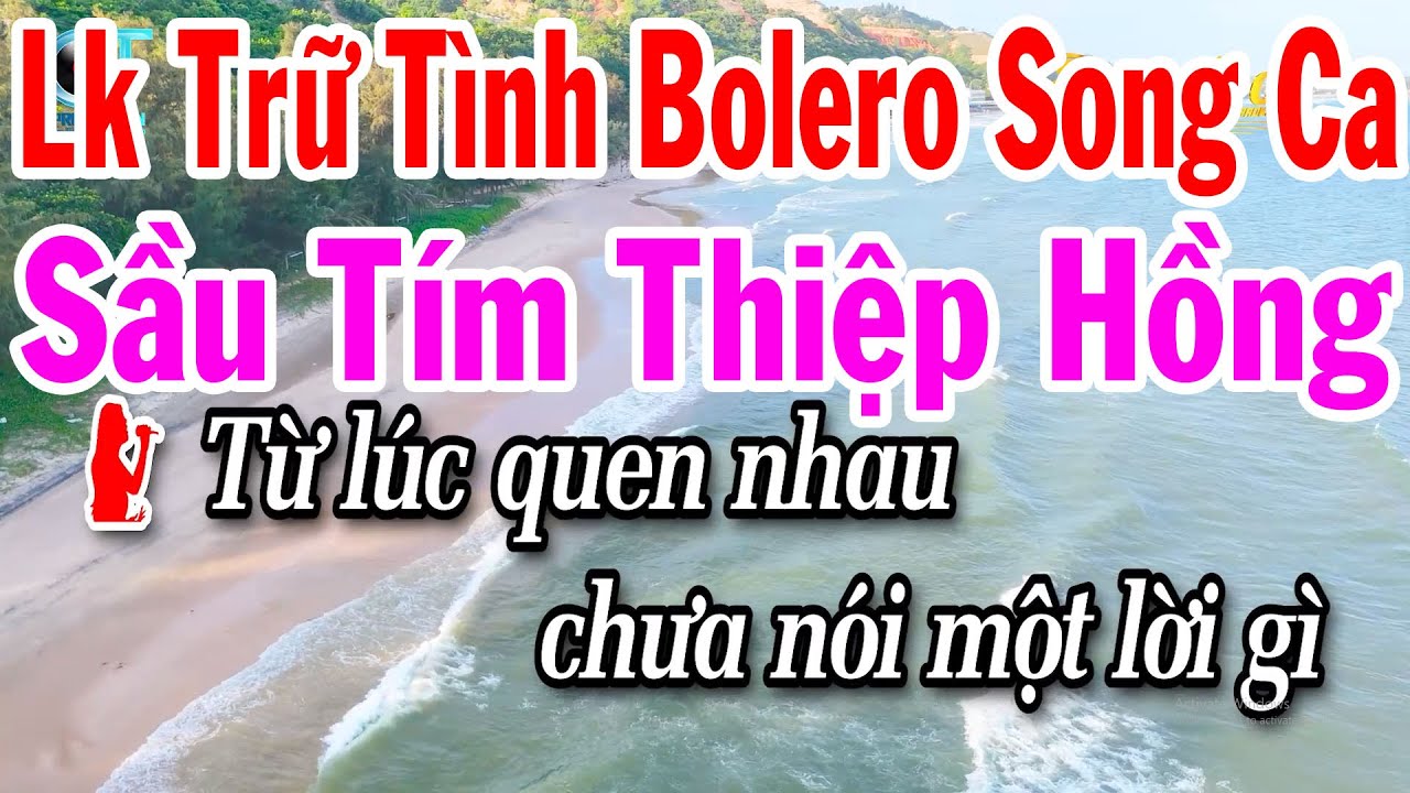 Liên Khúc Karaoke Trữ Tình Bolero Song Ca Dễ Hát | Sầu Tím Thiệp Hồng | Ngày Xưa Anh Nói
