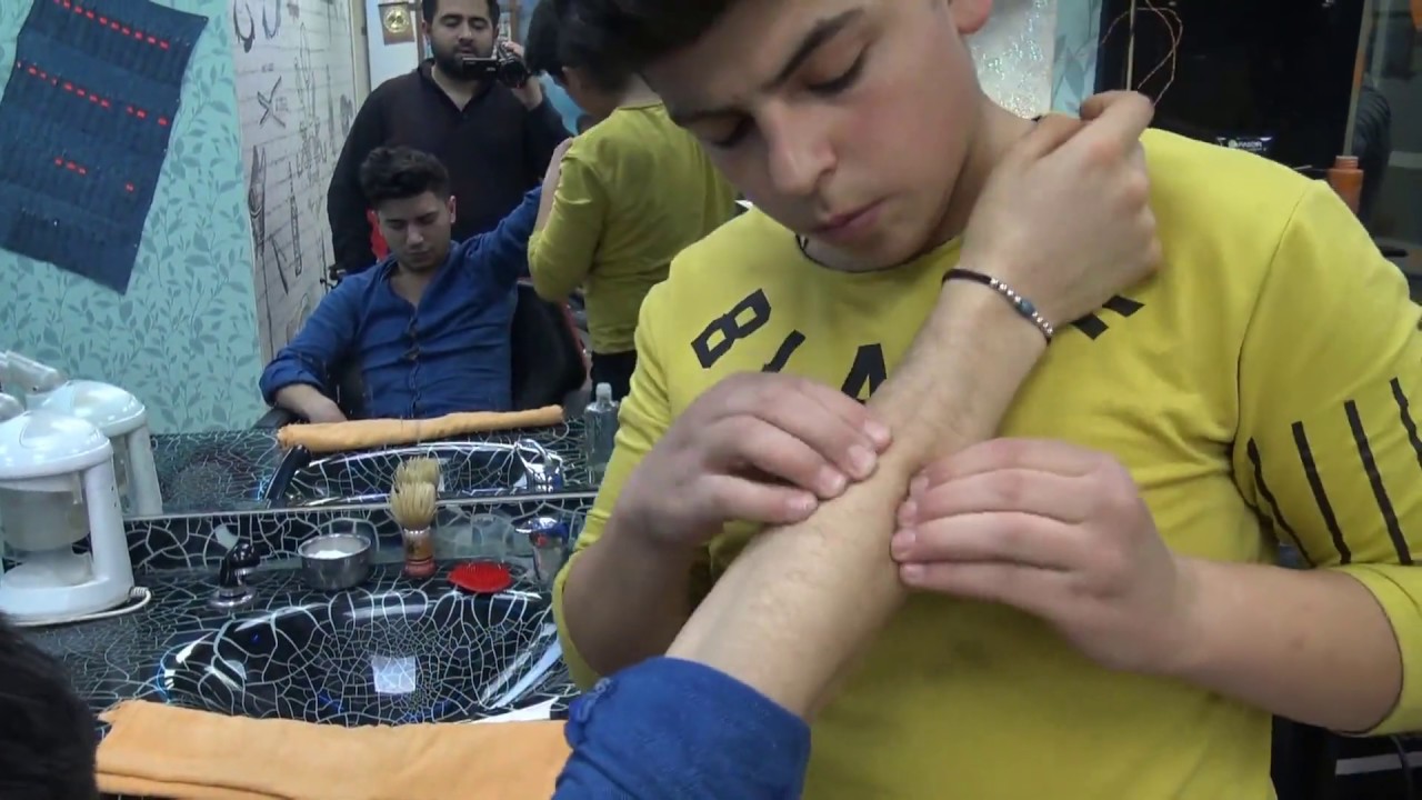 ASMR : TURKISH MASSAGE BARBER : head , back , arm , face massage : kafa , sırt , kol , yüz MASAJ'I