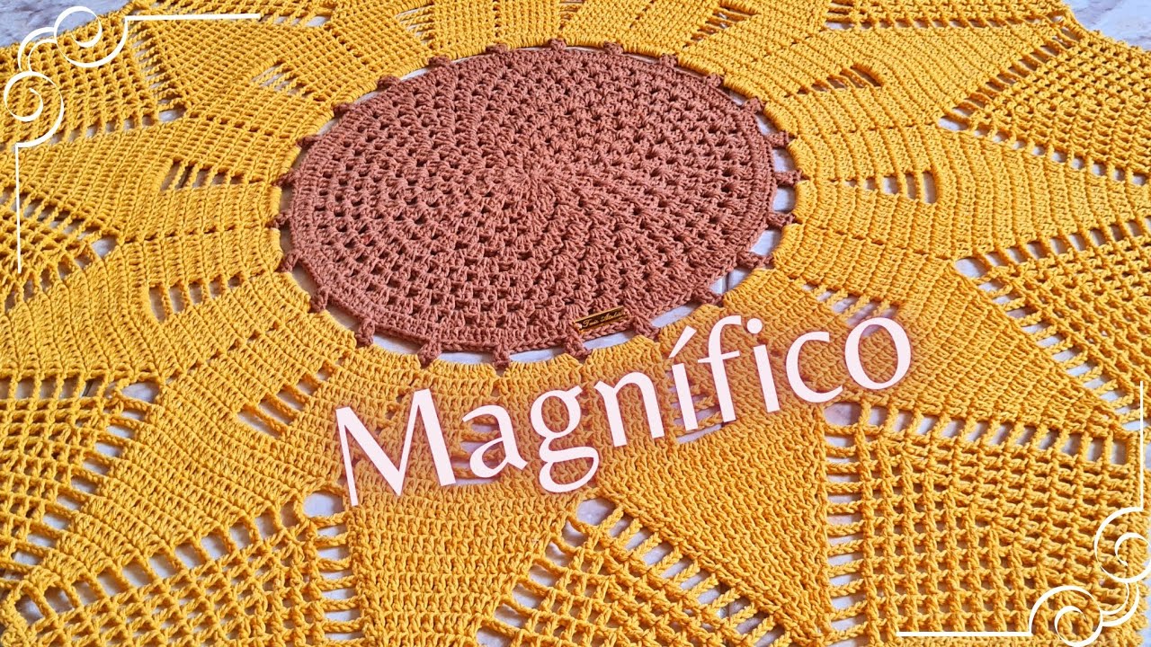 Tapete Girassol com 1 metro, ficou magnífico
