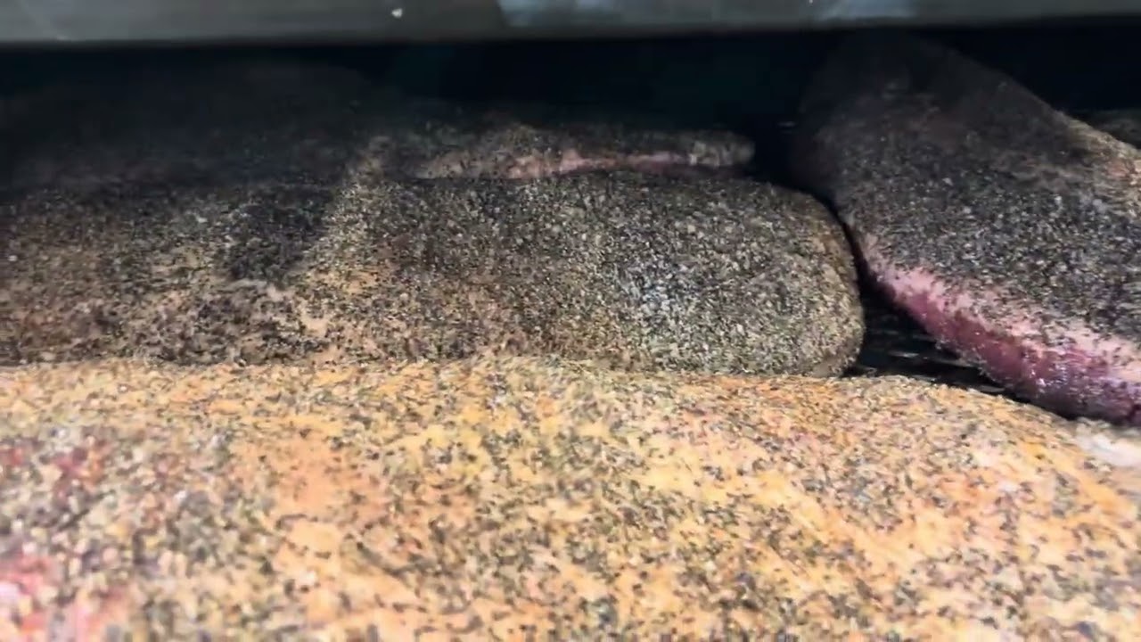 First Cook on the new 250 Gallon Offset smoker pit