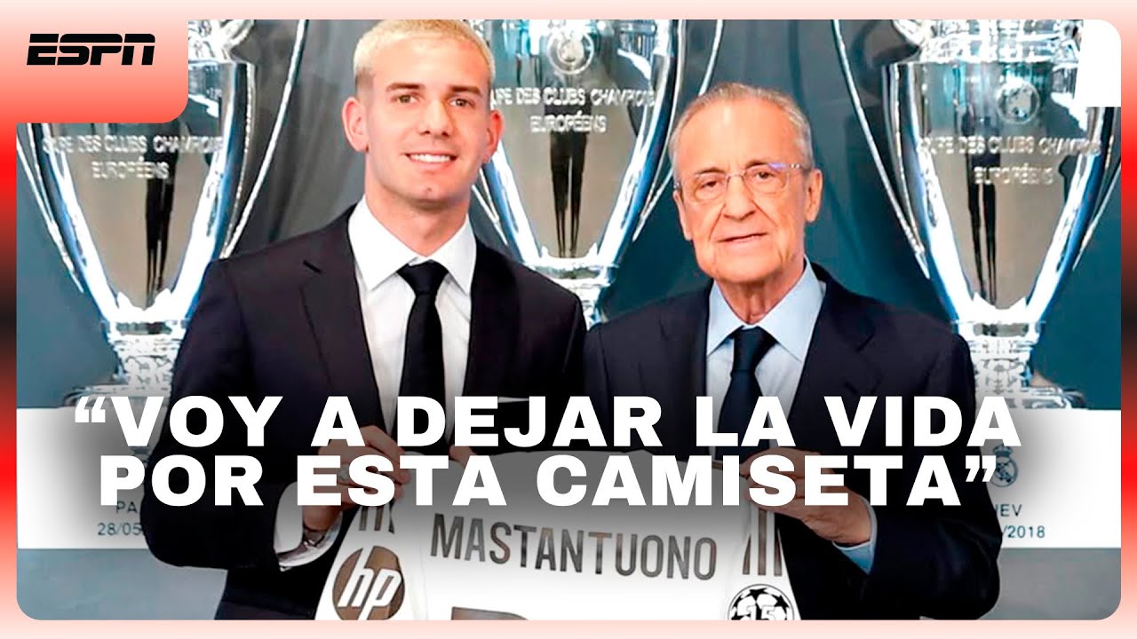 MASTANTUONO MERENGUE: el pibe de 18 años fue presentado oficialmente en el Real Madrid