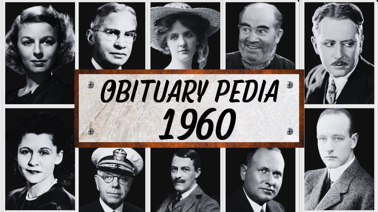 Famous People We've Lost in 1960 - Obituary in 1960