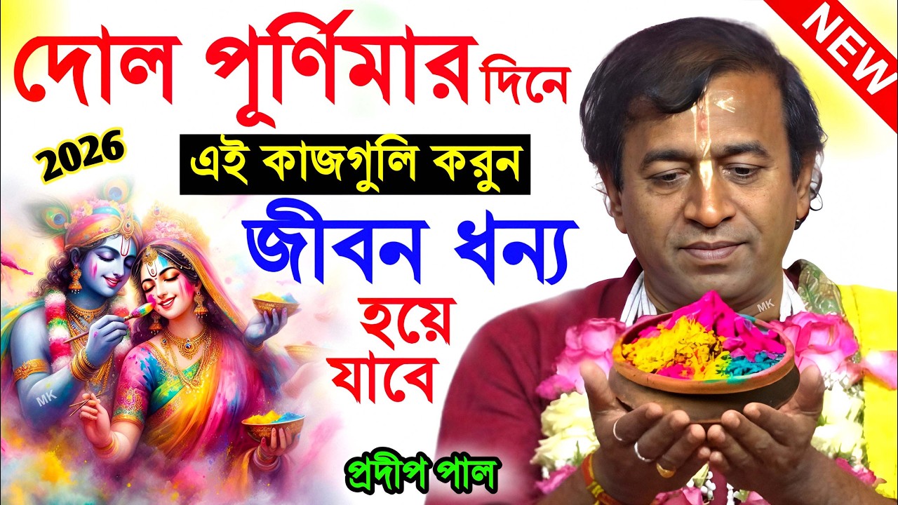দোল পূর্ণিমার দিনে এই কাজগুলি করুন জীবন ধন্য হয়ে যাবে ! dol purnima 2026 ! pradip pal new kirtan