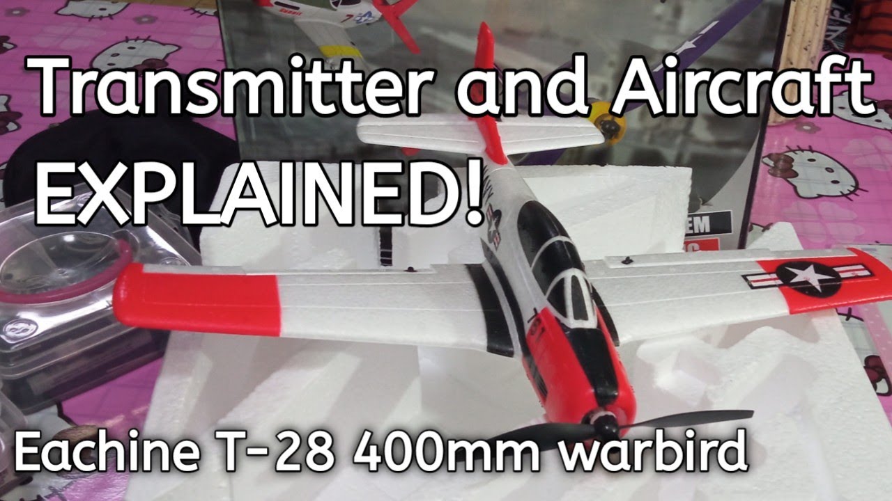 EACHINE T-28 MINI TROJAN RC PLANE CONTROLLER & AIRCRAFT DETAILED DEMO & EXPLANATION (IN TAGALOG)