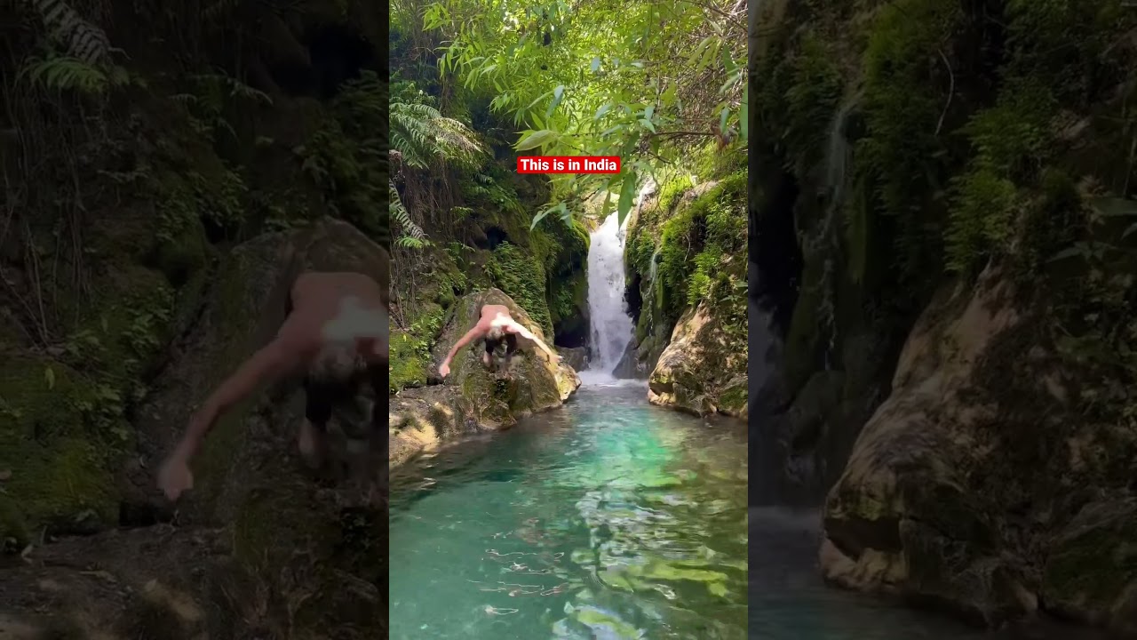 Found this hidden waterfall in Mussoorie #mussoorie #waterfall #secretwaterfall #india