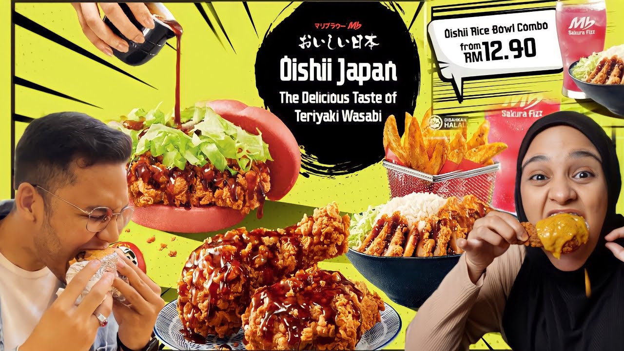 Aku TRY SEMUA menu JEPUN Marrybrown!!
