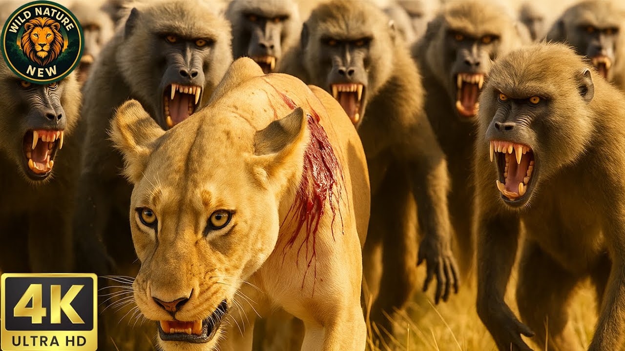 Kenya Wildlife: Baboons' Fight for Survival Against Lions | Wild Life Full Documentary