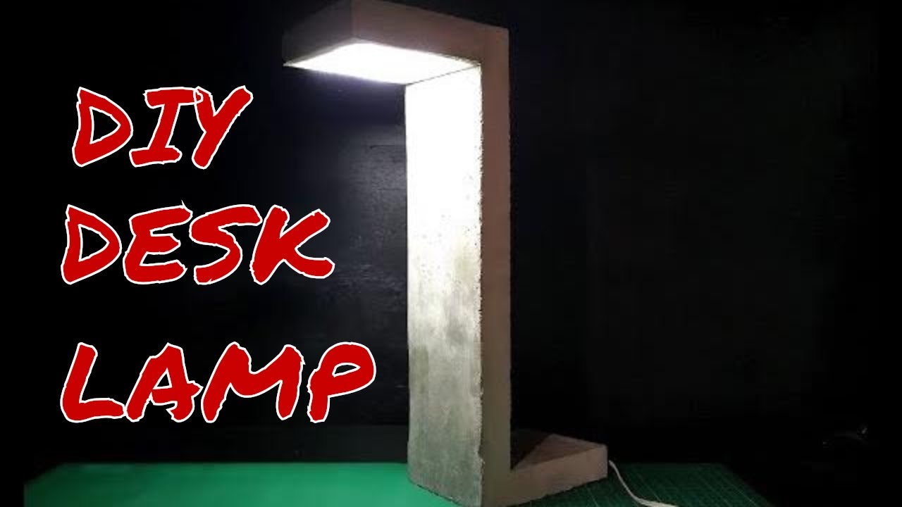 How To Make Concrete Table Lamp DIY  Desk Lamp With Concrete  DIY projects