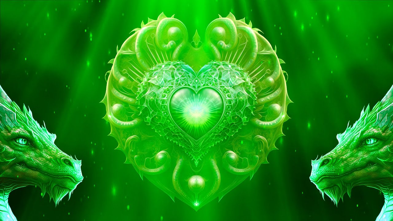 GREEN DRAGON HEART CHAKRA Strength Compassion Centering Love