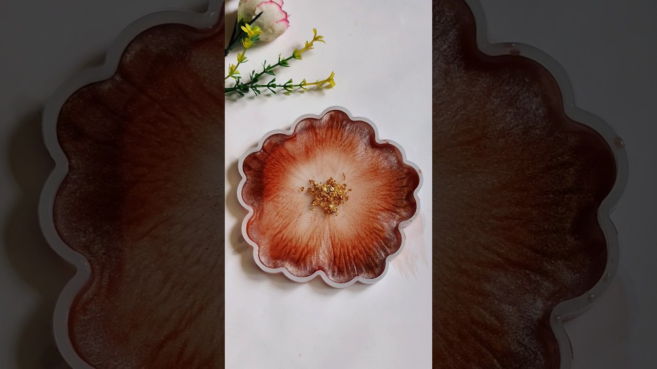 Speed Craft: Resin Flower Coasters #shorts #trending #diy #resincoasters #resincrafts