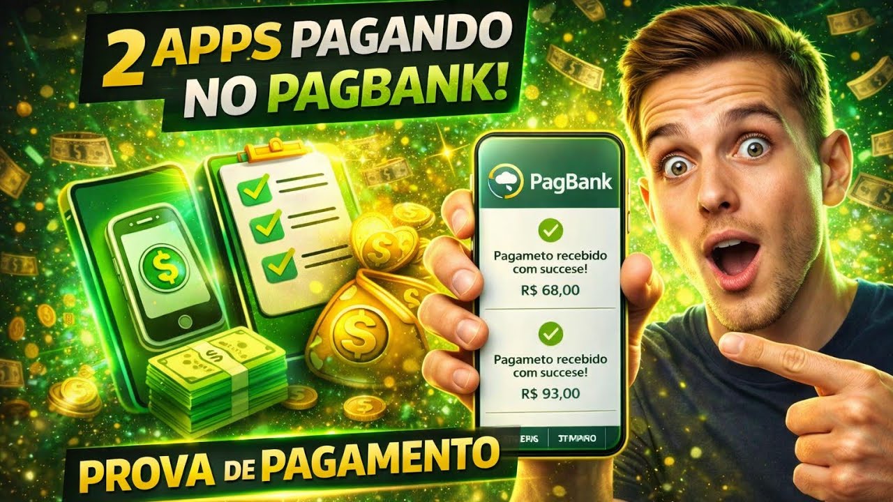 🔥 2 APPS PAGANDO NO PAGBANK! 💰 PROVA DE PAGAMENTO NO PIX