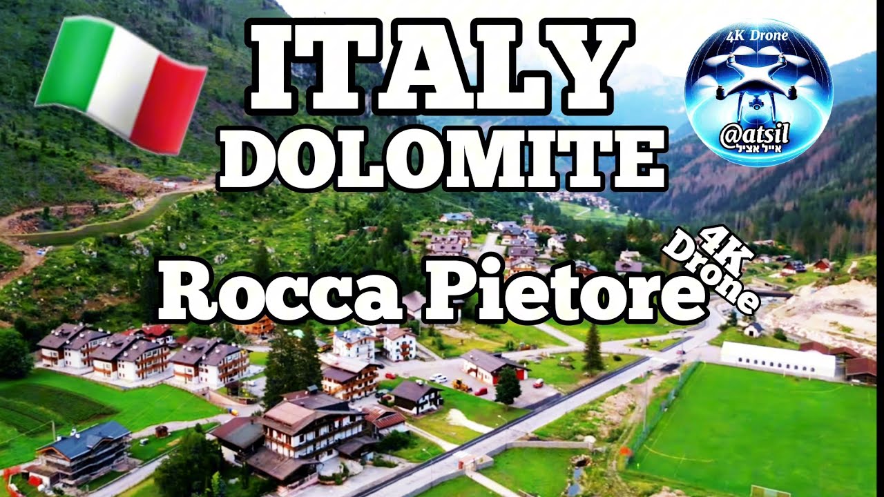 🇮🇹 ITALY ROCCA PIETORE (Marmolada  Dolomites) fly above with Dji Mini 3 Pro drone. הדולומיטים איטליה