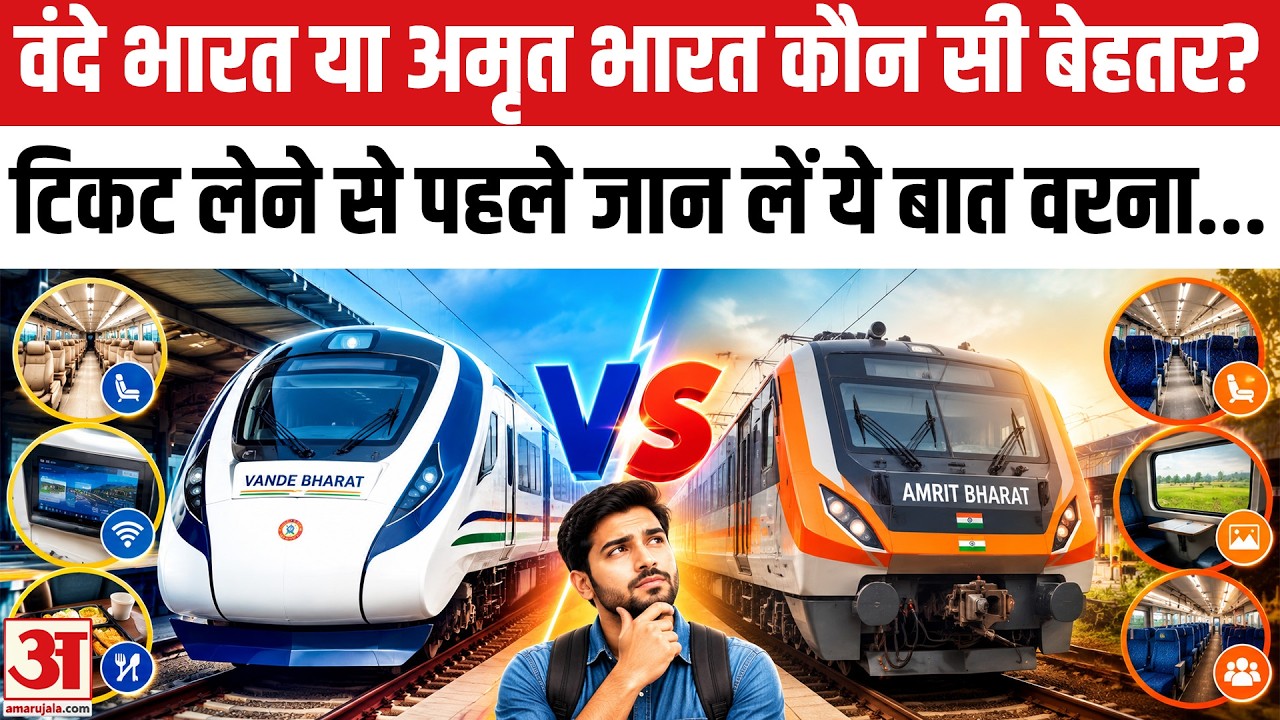 Vande Bharat vs Amrit Bharat: Which is better, the Vande Bharat or Amrit Bharat trains? Here are 5 key differences.
