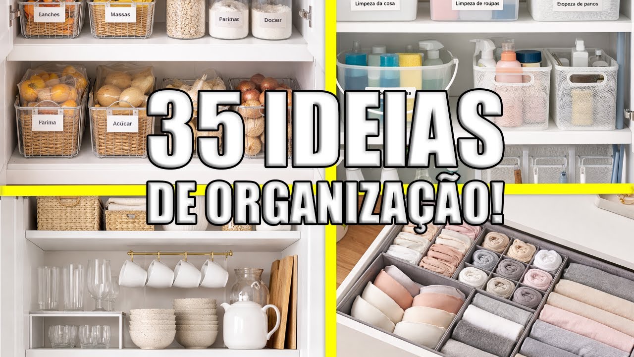 35 DICAS PARA ORGANIZAR A CASA TODA (SEM COMPLICAÇÃO)!!