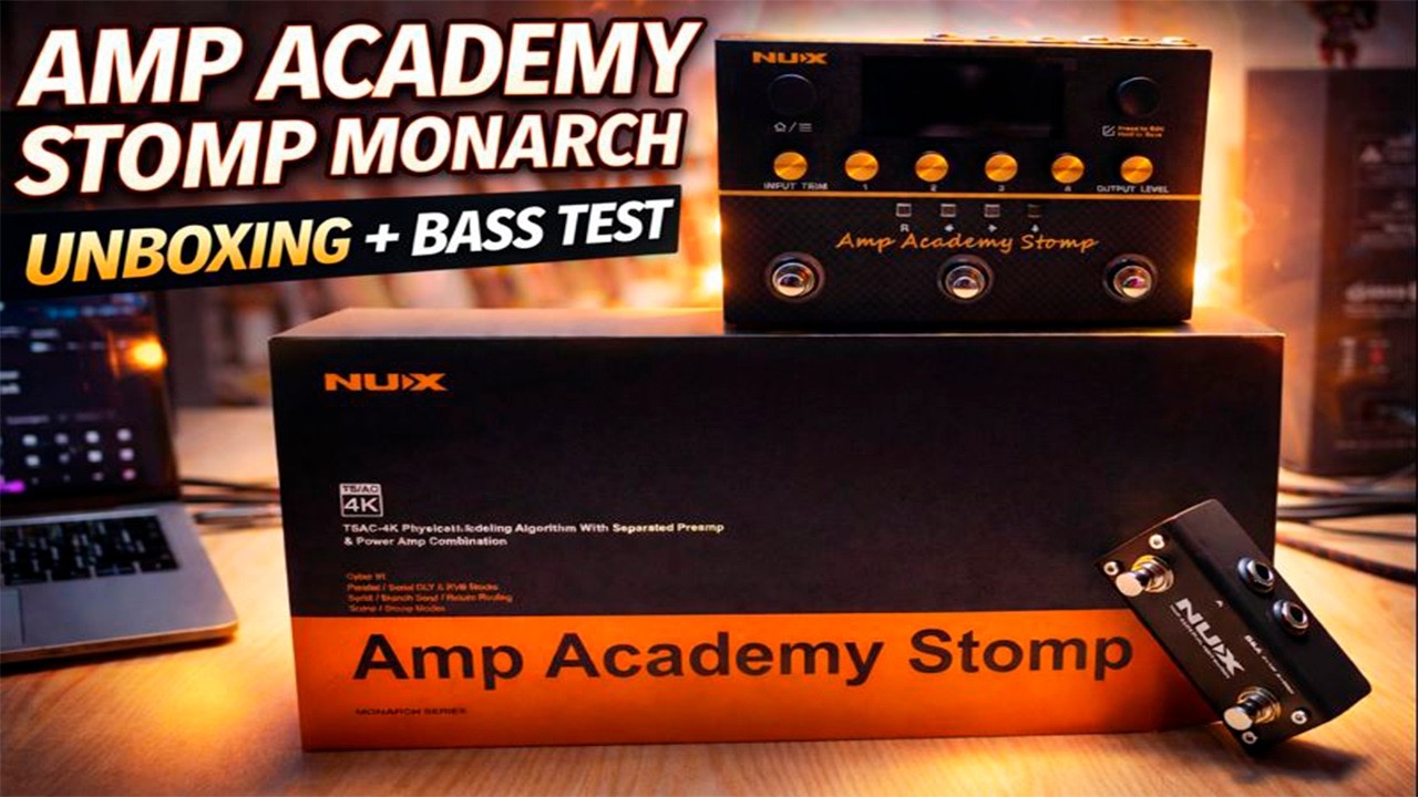NUX Amp Academy Stomp Monarch | Unboxing & Bass Test