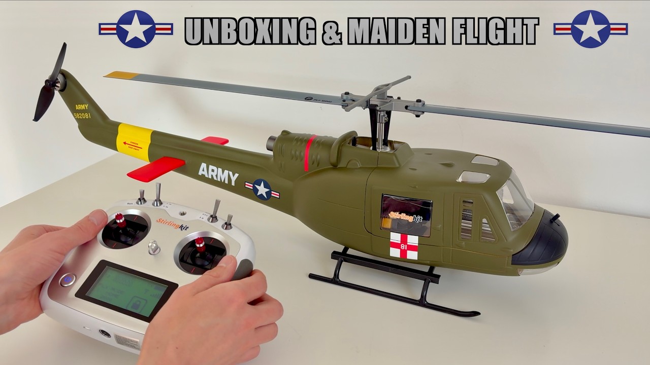 Flywing Bell UH-1 Huey V4 | Unboxing & Maiden Flight | Stirlingkit