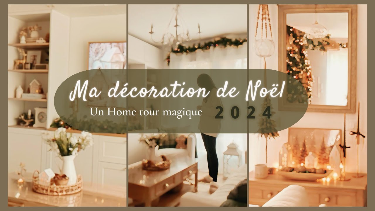 🌟Ma décoration Noël2024🌟 PART1 SALON , HALL, ... Un home tour magique avec moi dans notre cottage .