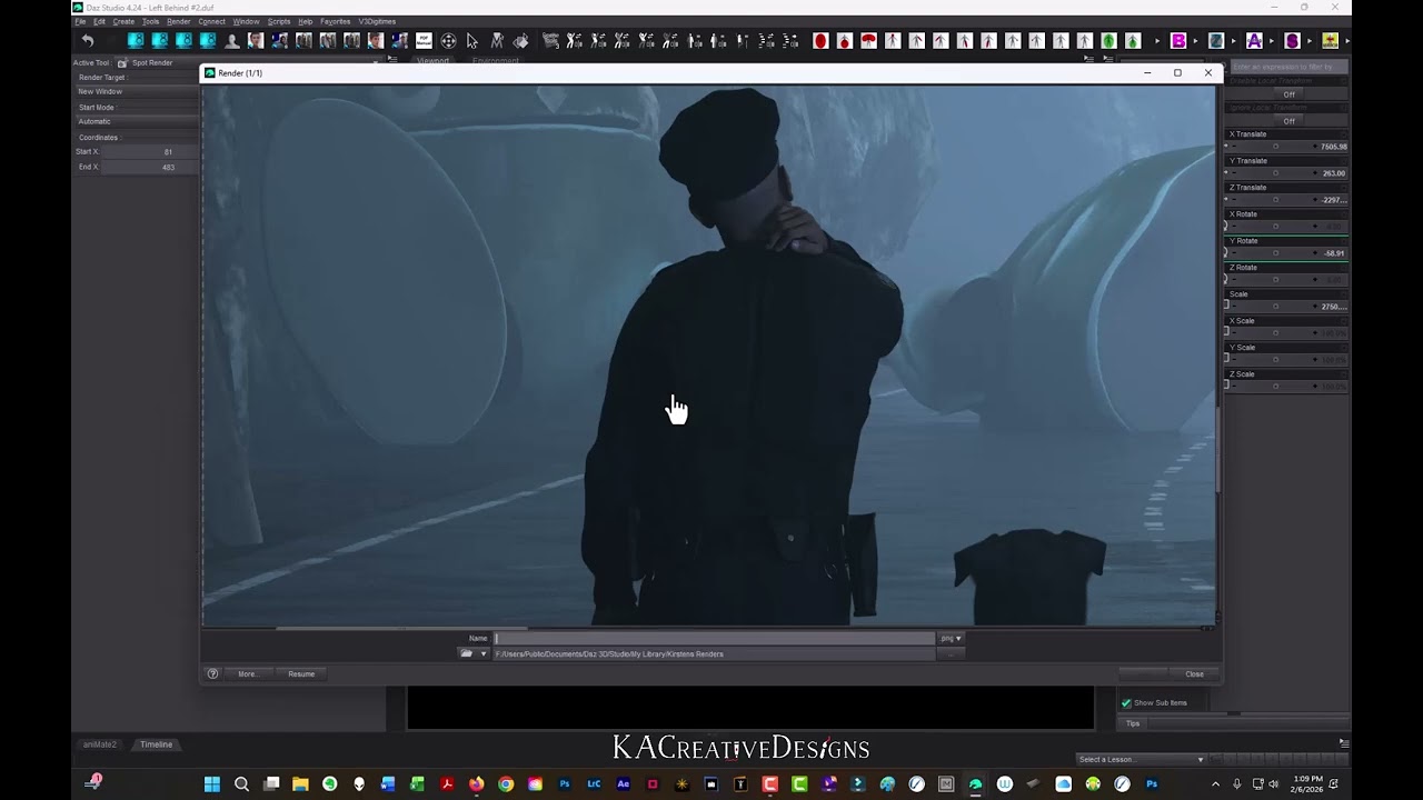 Daz 101:  Quick Tip #1 - Spot Render