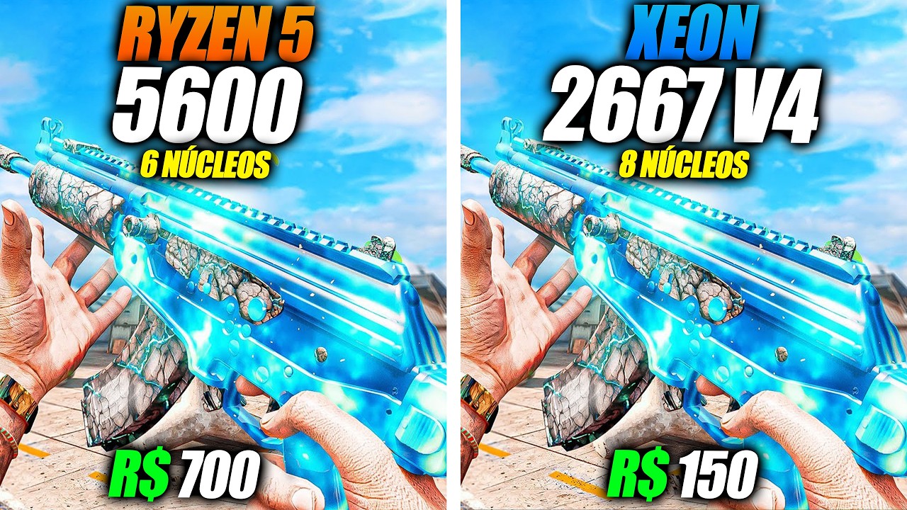 ABSURDO! RYZEN 5 5600 vs XEON 2667 V4 em QUAD CHANNEL, QUAL A DIFERENÇA? TESTES EM 10 JOGOS