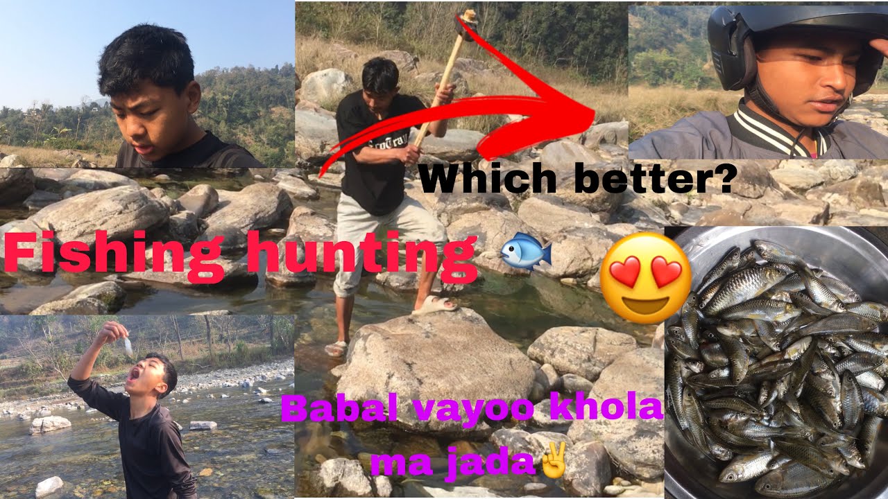 Dharaii paxii fishing hunting🐟jada babal ramailo vayooo guys❤️[Aadhikholariver fishing hunting 🐟]