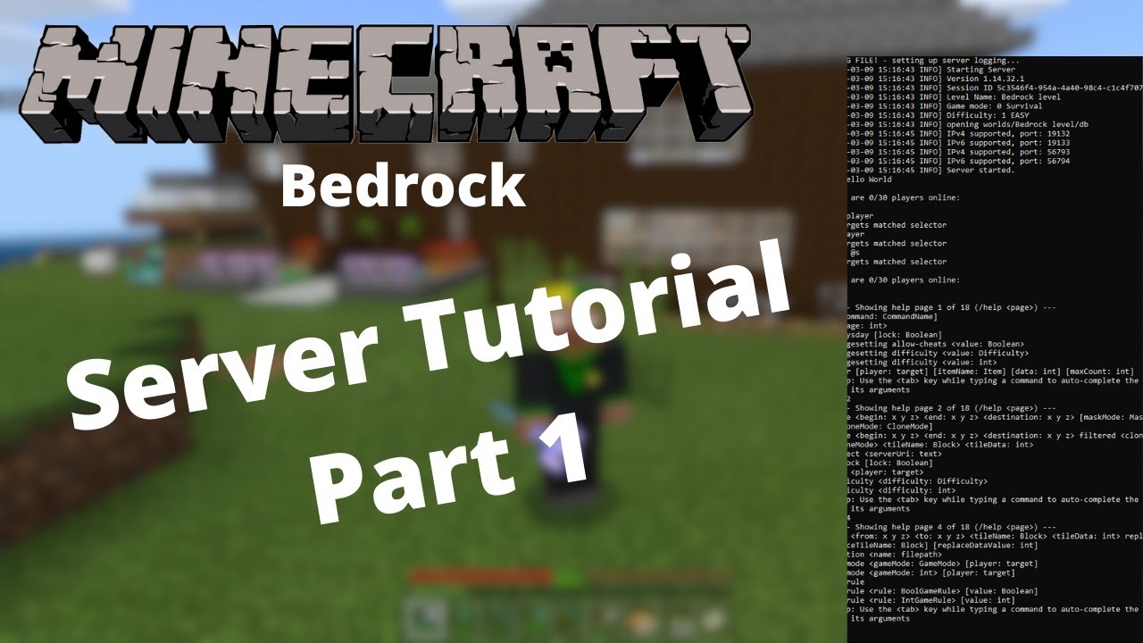 How To Make A Minecraft Bedrock Server Using The Official Minecraft Bedrock Server Software | Part 1