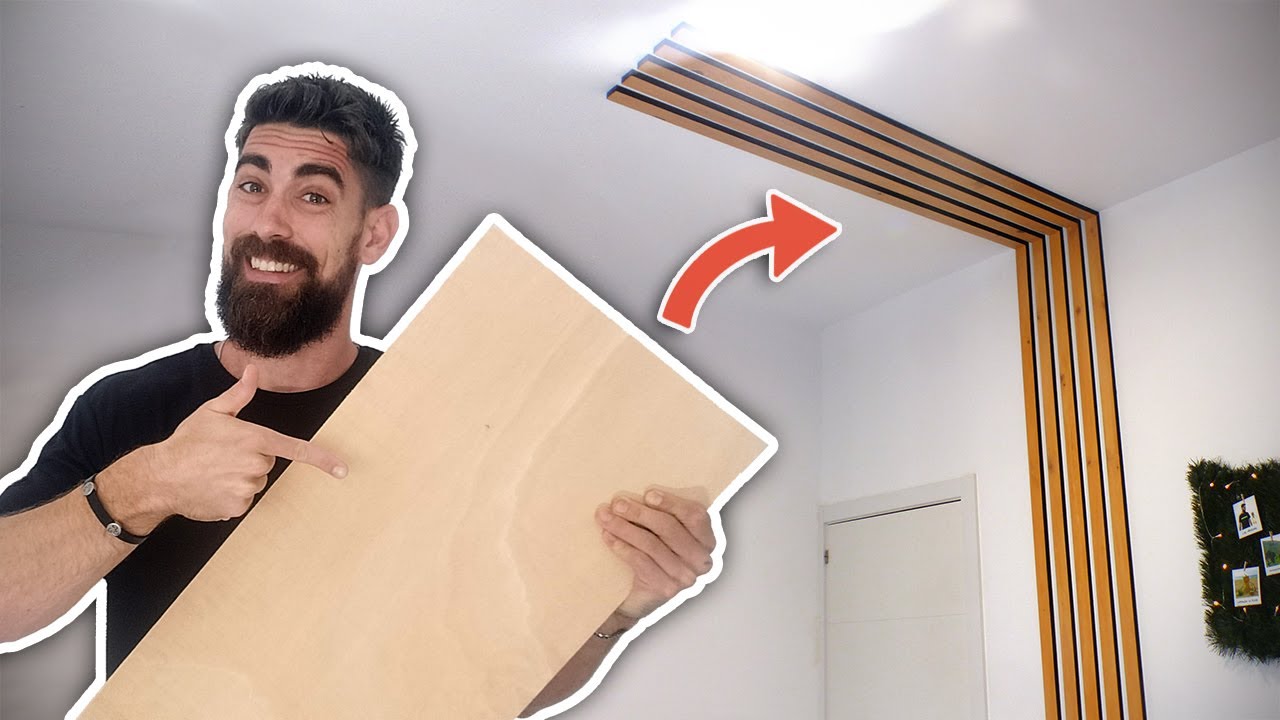 DECORAR PARED con LISTONES de MADERA