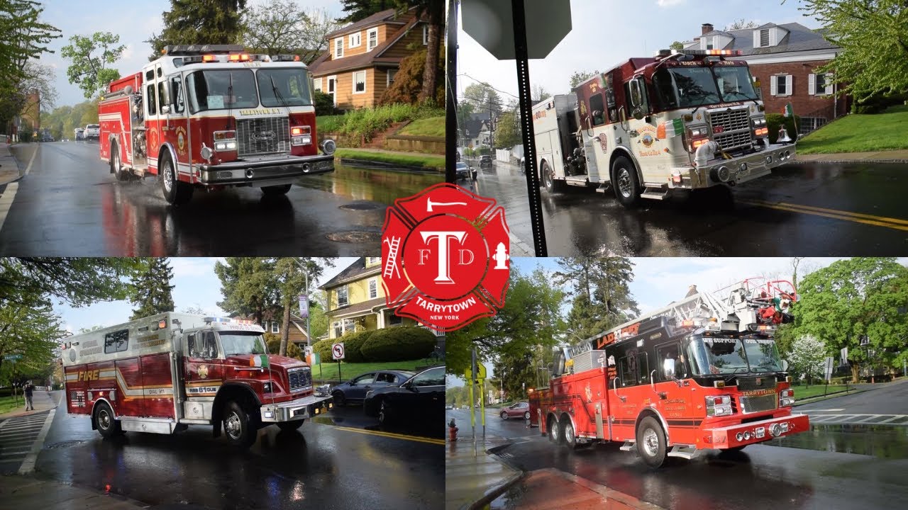 **SCREAMING Q2B* Tarrytown FD Engine 80, Engine 79, Ladder 37 & Rescue 61 Urgently Responding