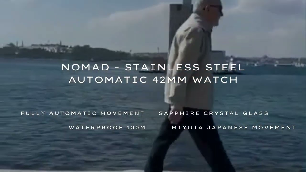 NOMAD   STAINLESS STEEL AUTOMATIC 42MM WATCH, WATERPROOF 10ATM 1