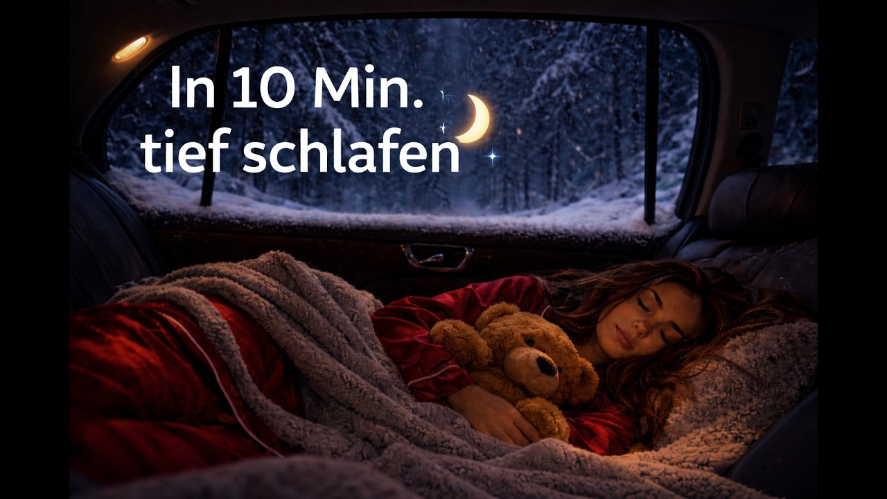In 10 Minuten einschlafen | Beruhigende Schneenacht für tiefen Schlaf