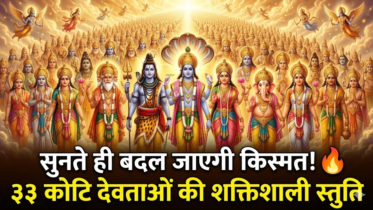 सुनते ही बदल जाएगी किस्मत! 🔥 33 कोटि देवताओं की शक्तिशाली स्तुति Powerful Mantra