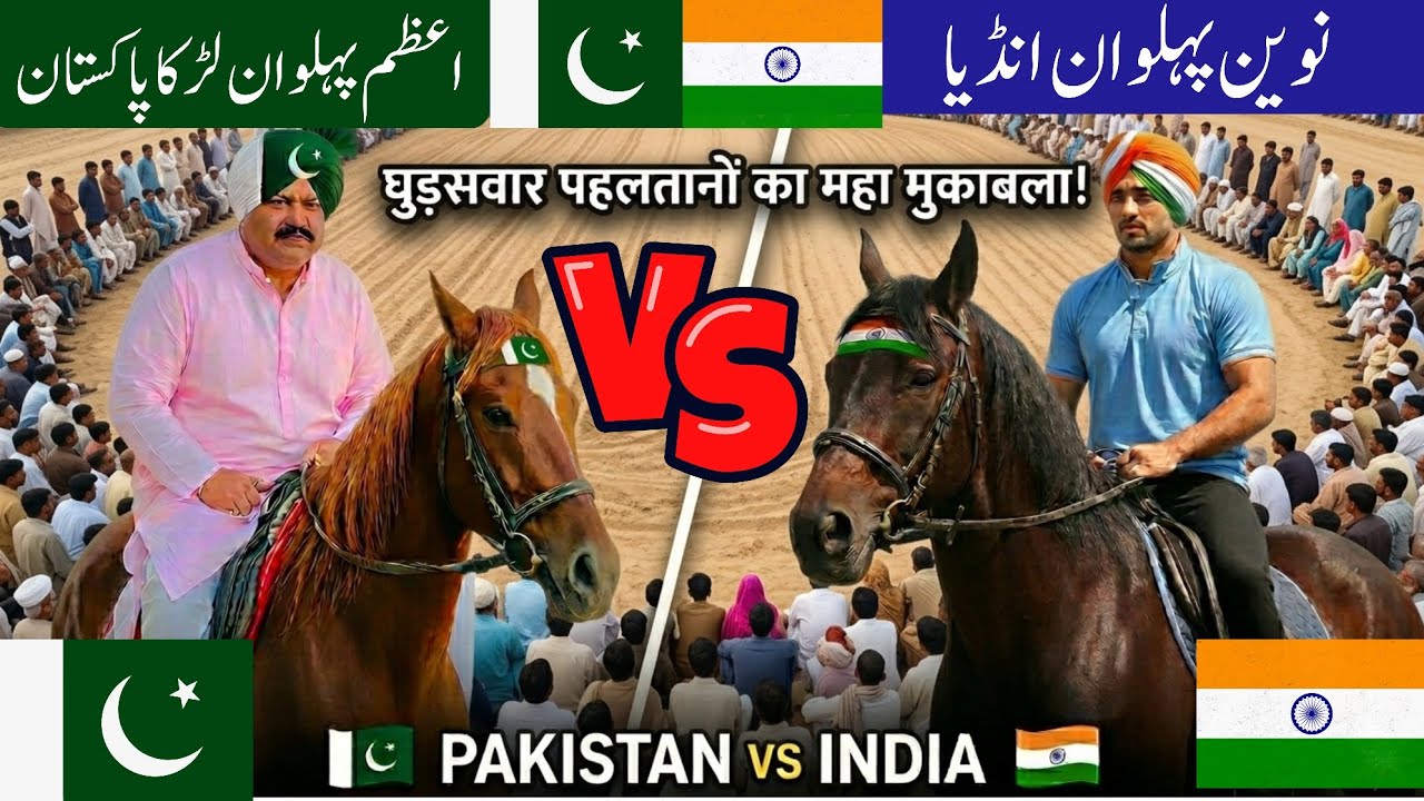 انڈیا اور پاکستان کا مقابلہ۔ نوین پہلوان انڈیا اعظم پہلوان لڑکا پاکستان@ChoudharyKushti 
