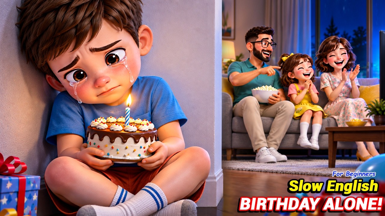 Henry&rsquo;s Lonely Birthday&hellip; Then Came a Big Surprise! 😭🎂| Slow English Listening Story (A2 Level)