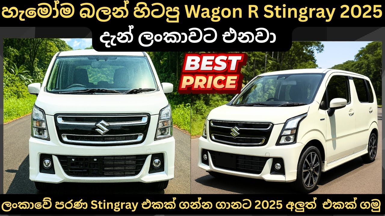 හැමෝම බලන් හිටපු Wagon R Stingray 2025  දැන් ලන්කාවට එනවා:Full Price Breakdown of Popular Models 