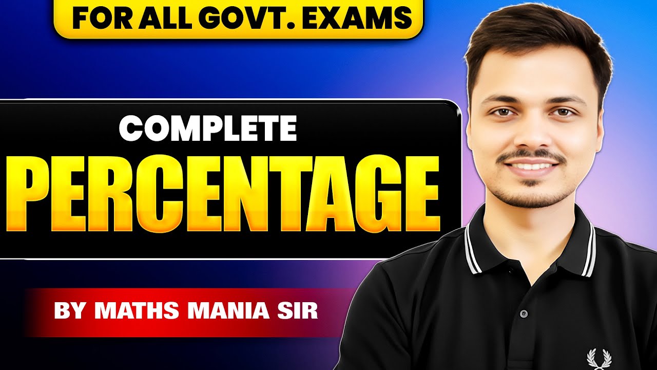 COMPLETE PERCENTAGE | FOR SSC CGL CHSL CPO 2025 | ABHISHEK RAI SIR