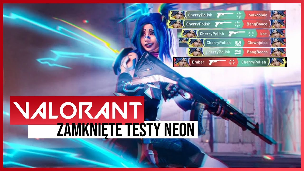 JEJ ŚCIANA ZABIJA! | Skr&oacute;t zamkniętych test&oacute;w Neon | VALORANT 4.0