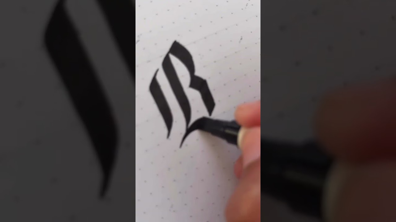 Gothic capital "B" for Beautiful 