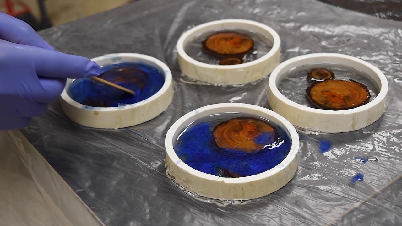 Creative Epoxy Resin and Wood Coasters