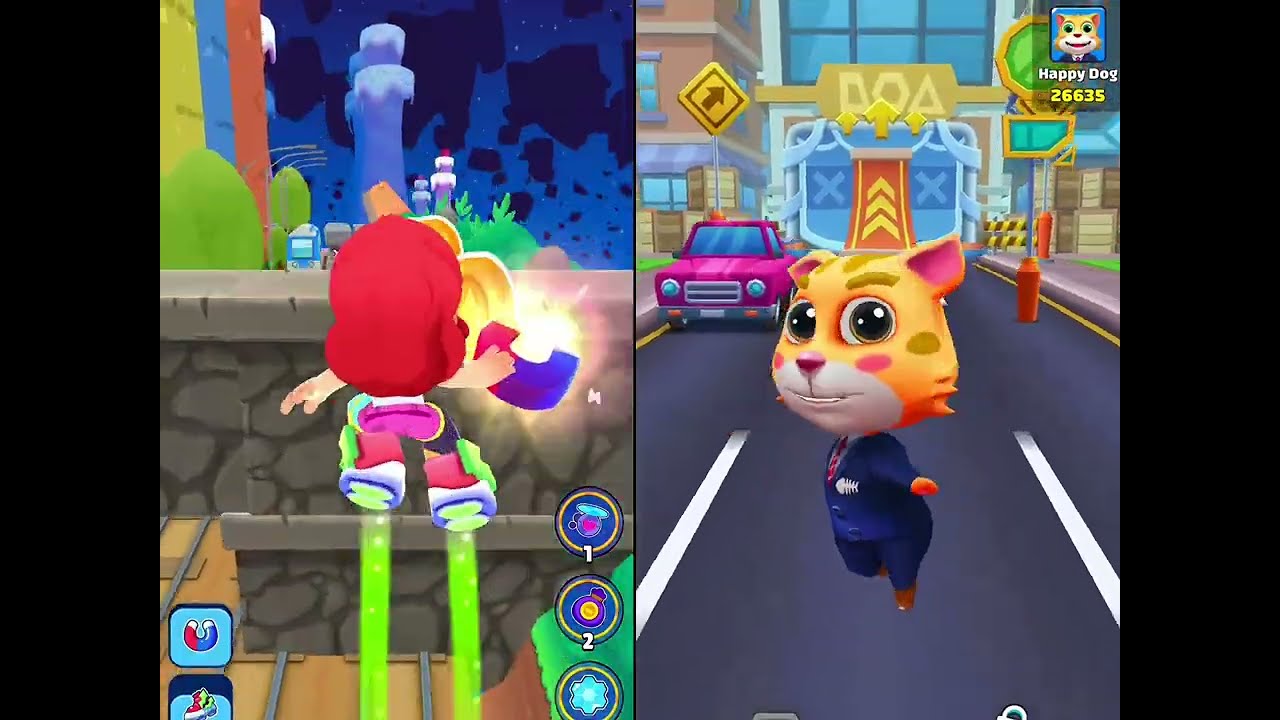 KOOPLY RUN GAMEPLAY vs CAT RUNNER( ios/android) 4K