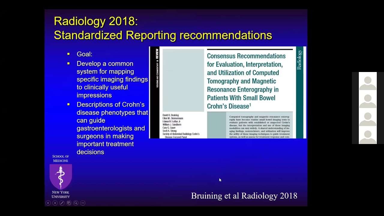 Imaging of Inflammatory Bowel Disease - 30 min lecture! Dr. Nicole Hindman
