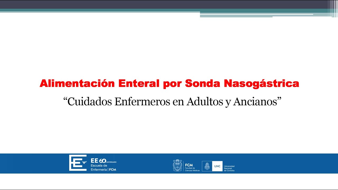 Alimentación enteral por sonda nasogástrica