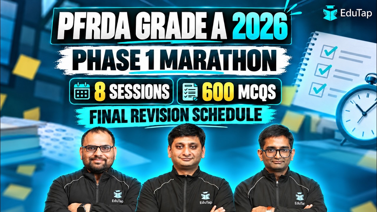 PFRDA Grade A 2026 Phase I Marathon Sessions | PFRDA Grade A Free Online Classes