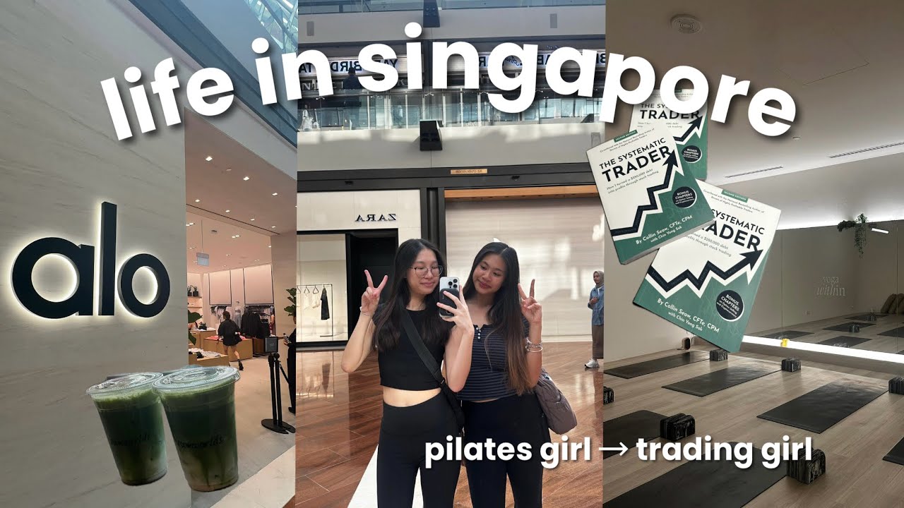 day in the life of a gen Z living in singapore 🇸🇬 | pilates, new ALO store, learning how to trade
