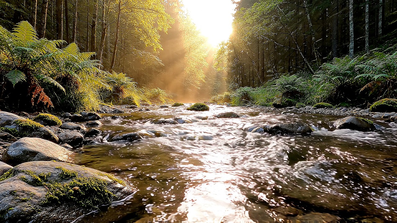 3 Hours of Gentle River Stream for Soothing Rest | River Nature Ambience