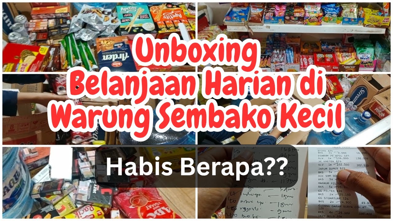 Unboxinh Belanja dari Beberapa Tempat, Restok Barang Laku Harian di Warung!