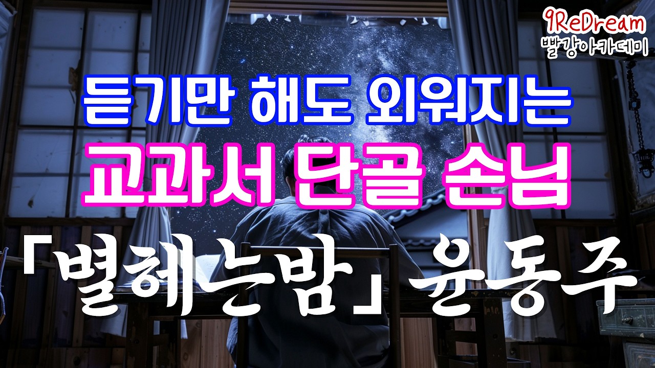 🌈교과서 단골_수능필수_별헤는 밤_윤동주 / 수능 1등급! 무조건 보세요!!