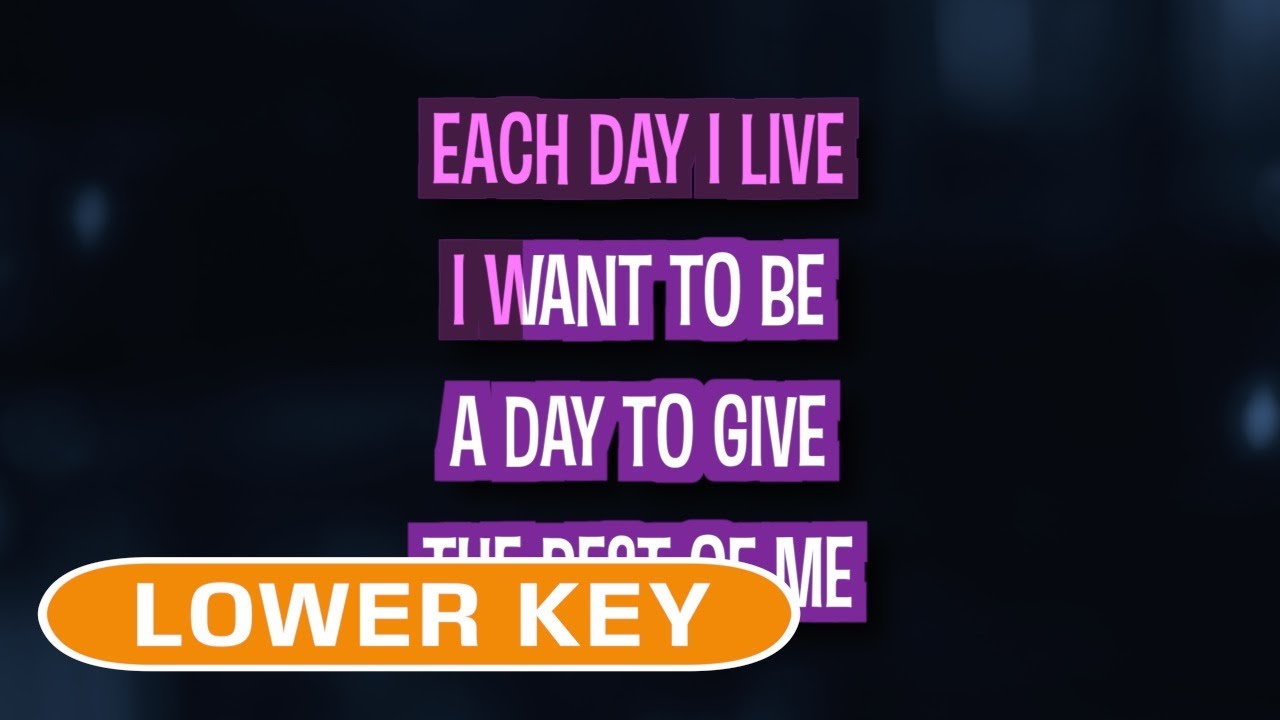 One Moment In Time (Karaoke Lower Key) - Whitney Houston