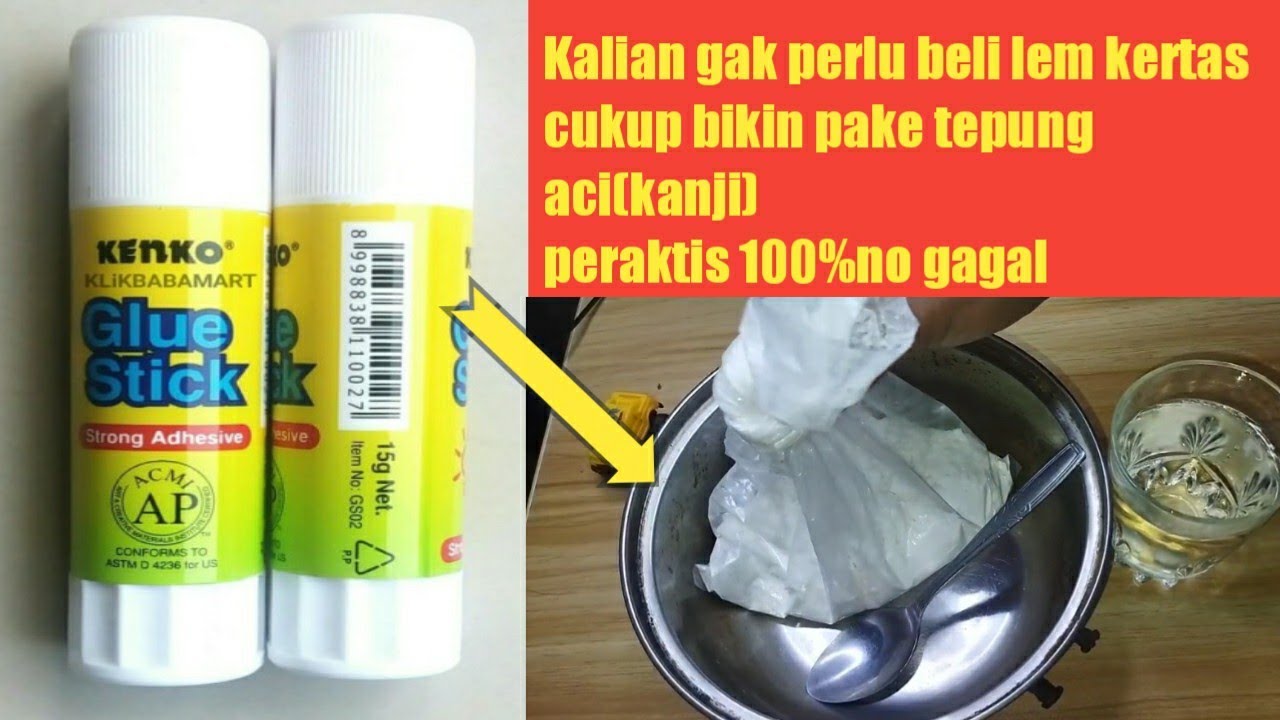 Cara membuat Lem kertas Dari tepung Aci(kanji) # dengan mudah