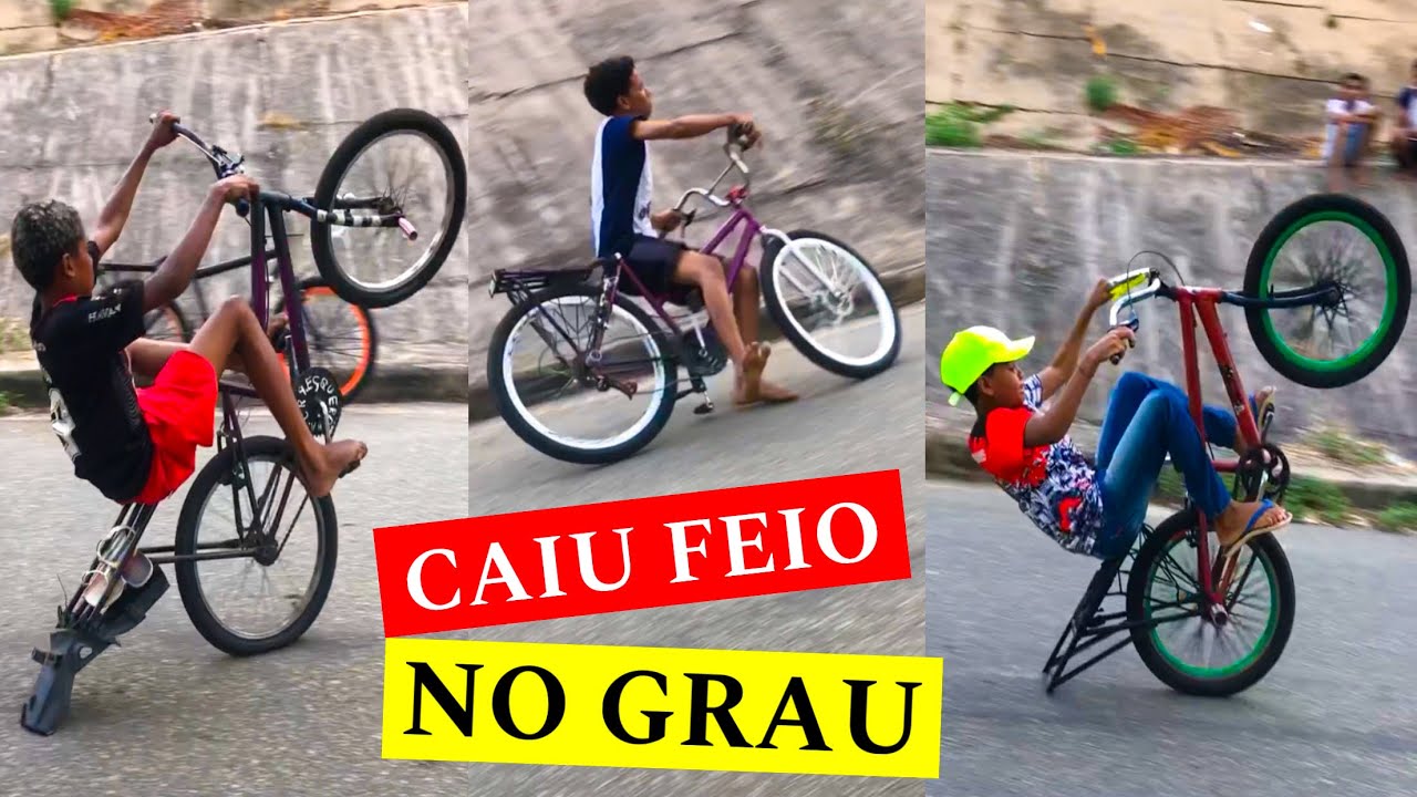 Menor caiu na rua do grau