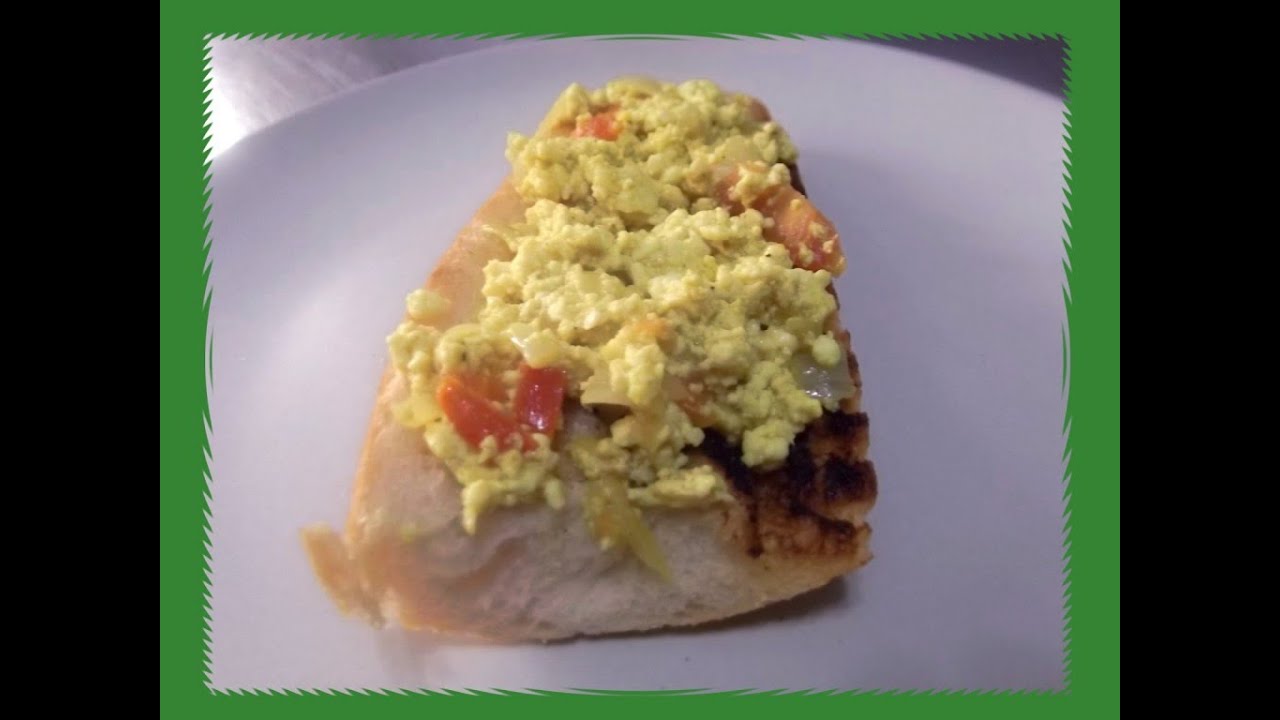 Huevos revueltos veganos
