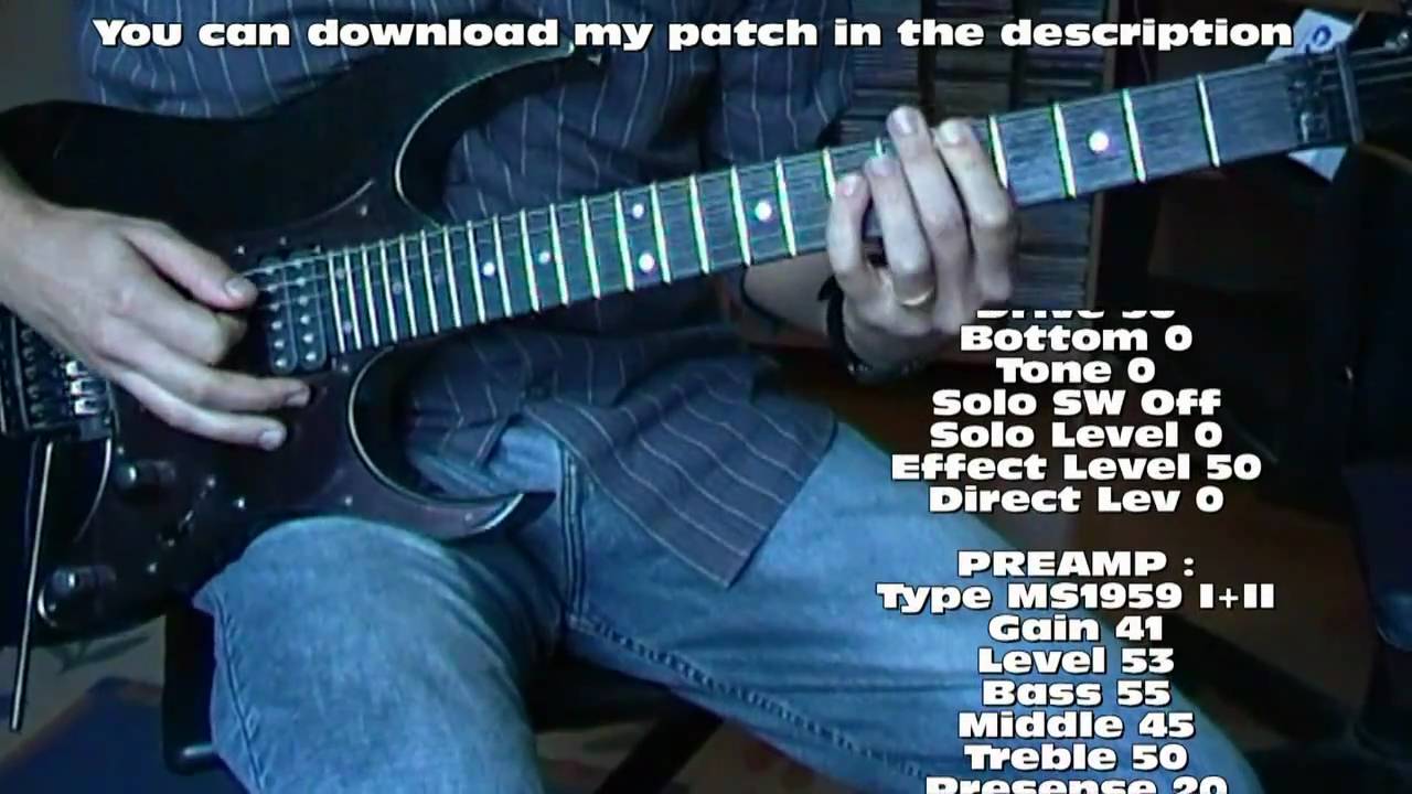 Boss GT10 - IRON MAIDEN - The number of the beast - a patch by Brindavoine